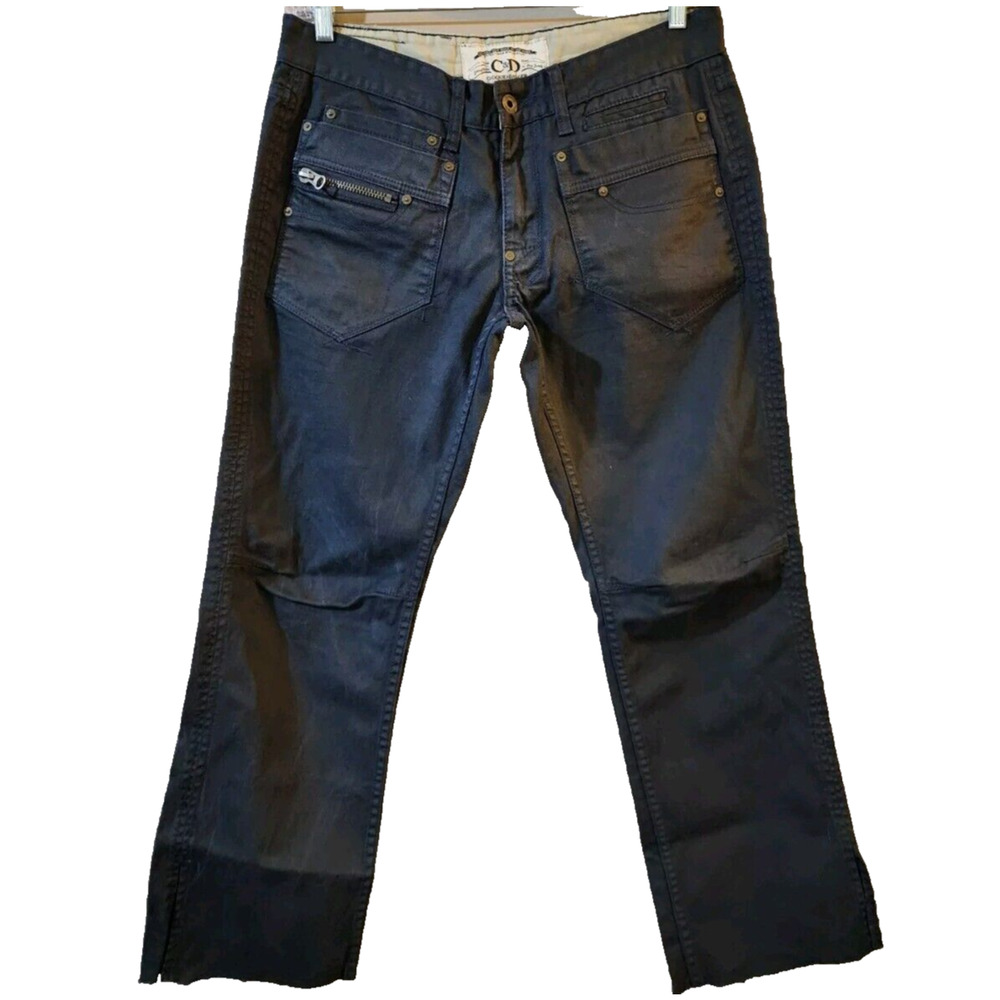 Cloque & Dagger Mens Straight Cut Off Jeans Size 34 x 31 Dark Blue Low Rise